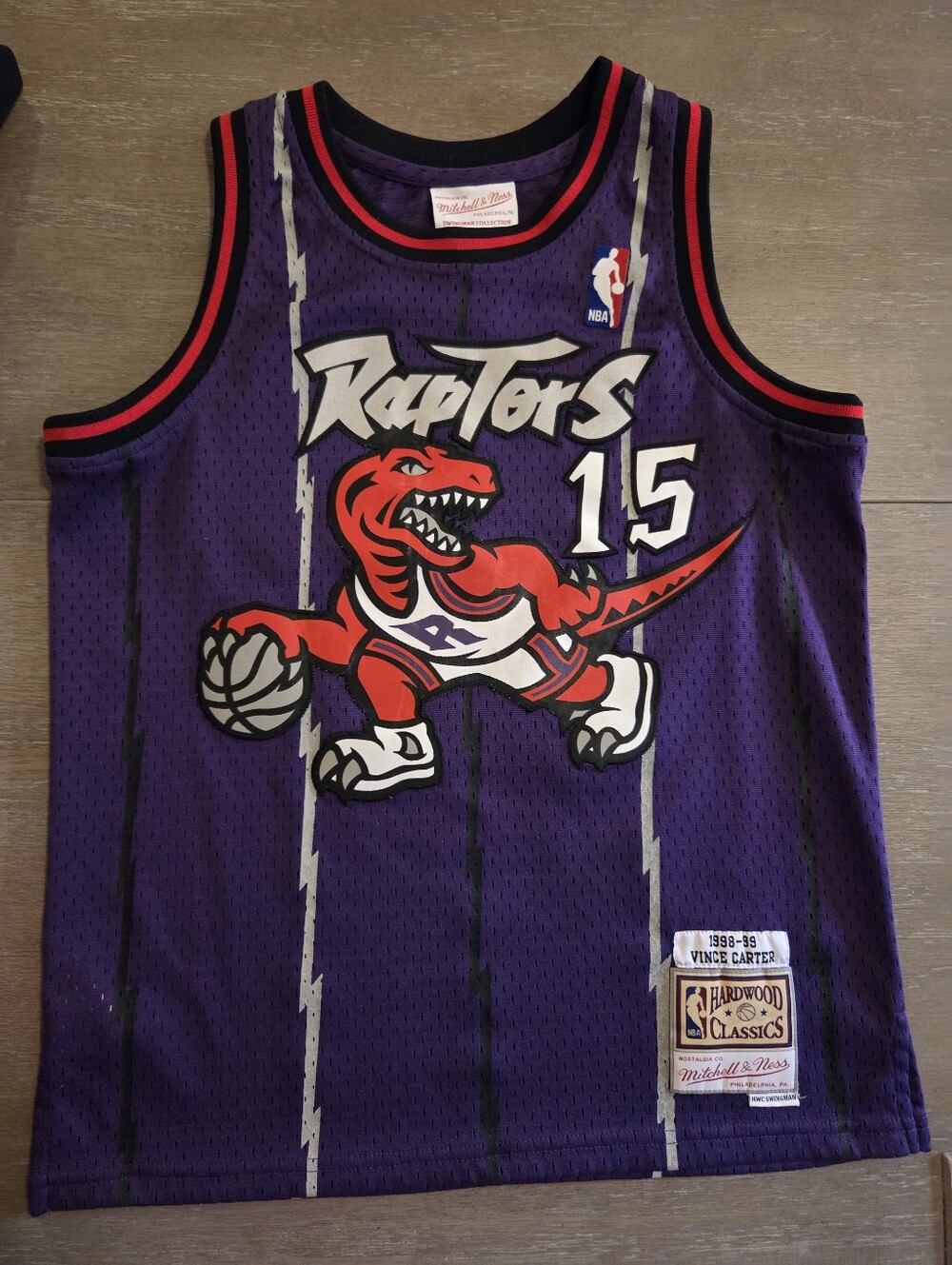 Vince Carter Mitchell & Ness Toronto Raptors Jersey Youth Medium 10/12 1998-99